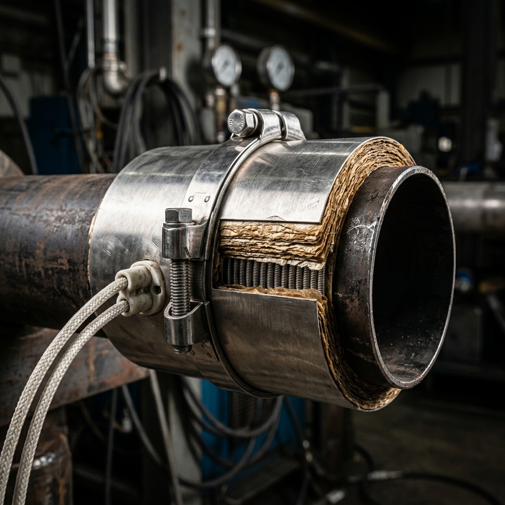 Technischer Schichtaufbau eines Mikanitheizkörpers